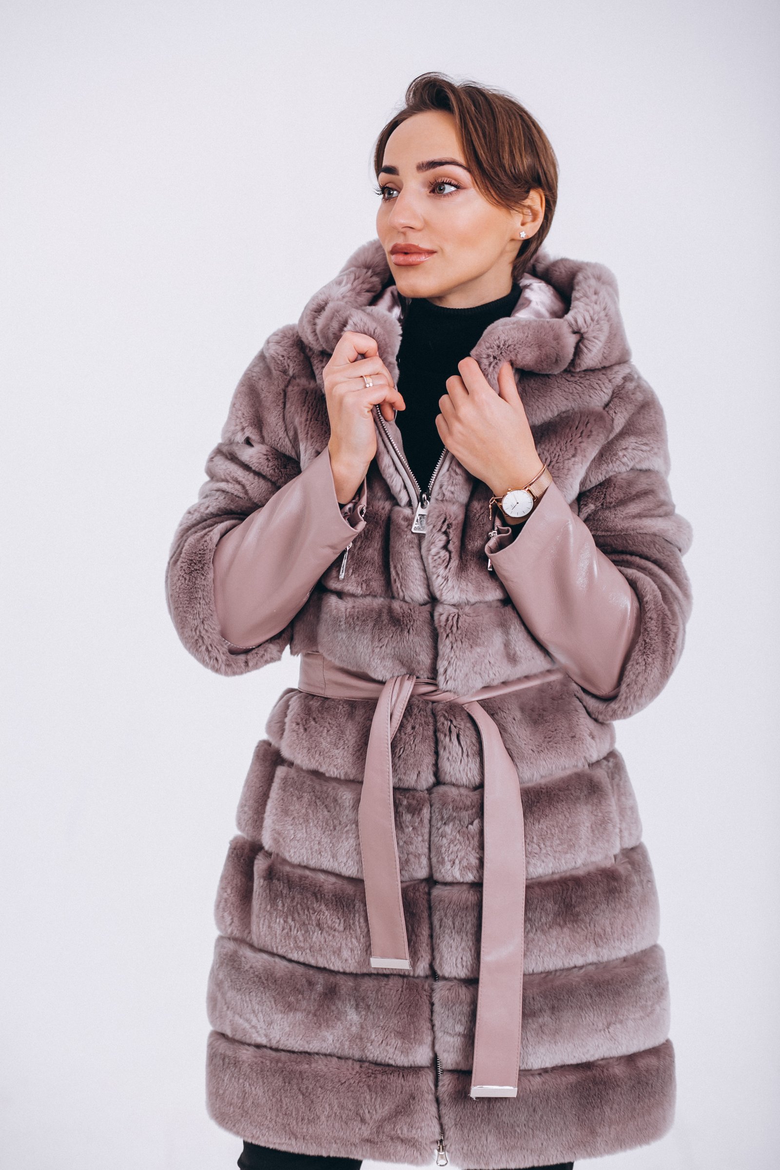 Faux Fur Collar Coat