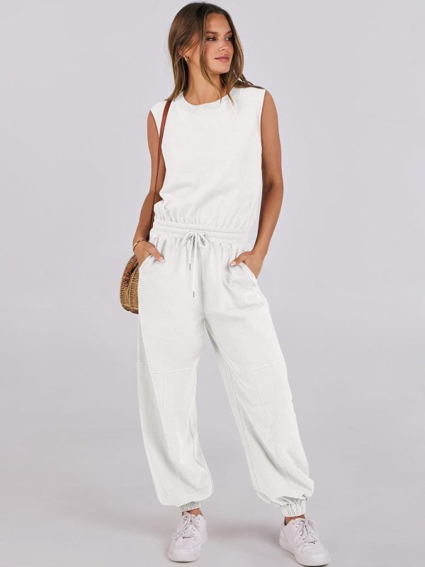 ANRABESS Jumpsuits for Women Casual Summer Sleeveless 2025 Romper One Piece Outfit Active Workout Lounge Jumpsuits Pockets - Image 83