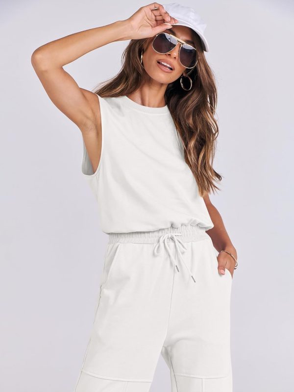 ANRABESS Jumpsuits for Women Casual Summer Sleeveless 2025 Romper One Piece Outfit Active Workout Lounge Jumpsuits Pockets - Image 88