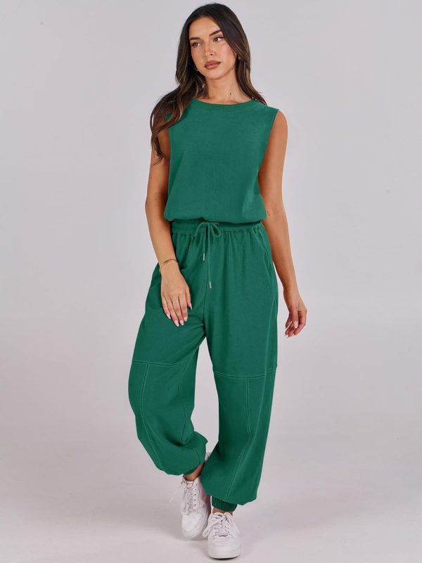ANRABESS Jumpsuits for Women Casual Summer Sleeveless 2025 Romper One Piece Outfit Active Workout Lounge Jumpsuits Pockets - Image 111