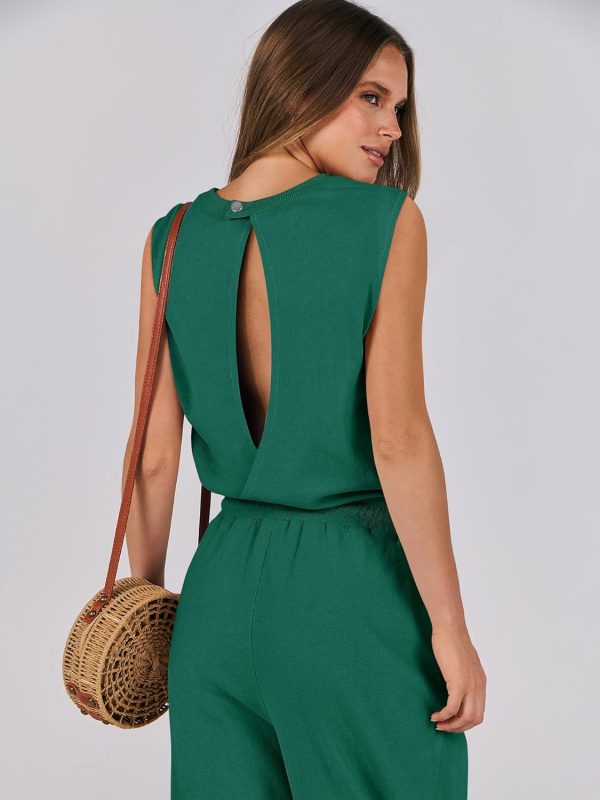 ANRABESS Jumpsuits for Women Casual Summer Sleeveless 2025 Romper One Piece Outfit Active Workout Lounge Jumpsuits Pockets - Image 113