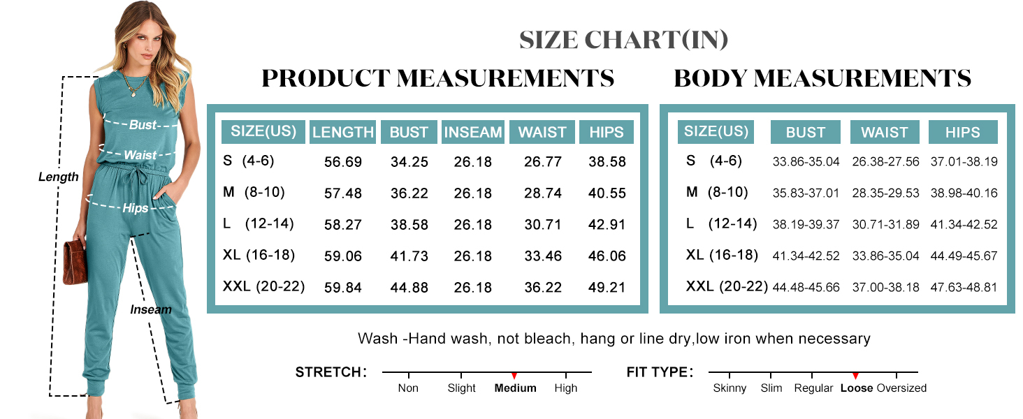 ANRABESS Women’s Summer Crewneck Sleeveless Casual Dressy Loose Stretchy Jumpsuits Rompers