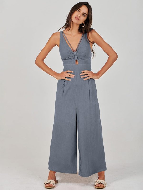 ANRABESS Women's Jumpsuits Summer Wide Leg Sleeveless V Neck Casual Dressy Linen Pants Rompers 2025 Vacation Beach Outfits - Image 71