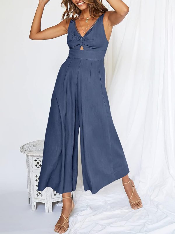 ANRABESS Women's Jumpsuits Summer Wide Leg Sleeveless V Neck Casual Dressy Linen Pants Rompers 2025 Vacation Beach Outfits - Image 127