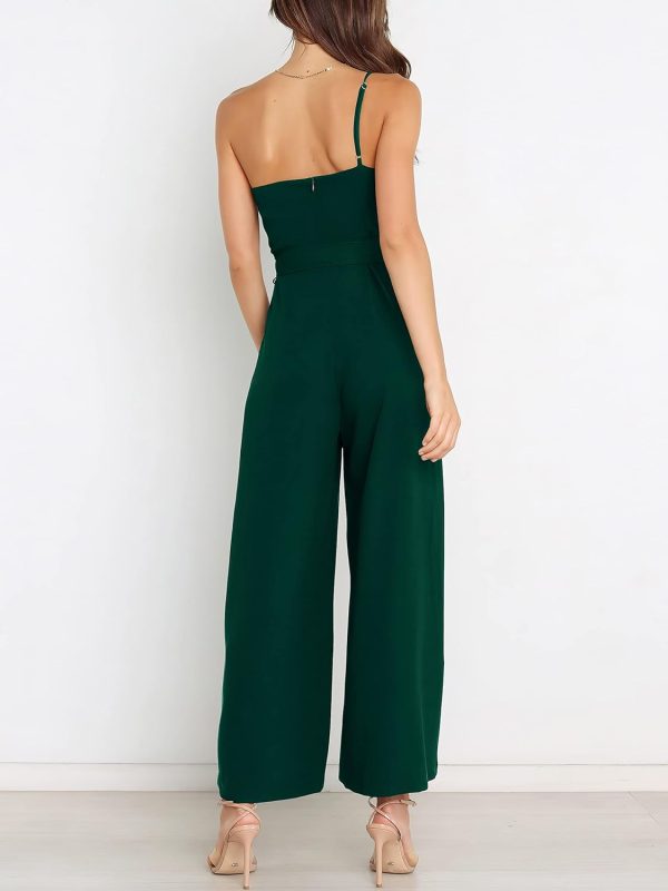 ANRABESS Women Summer Dressy Jumpsuits One Shoulder Sleeveless Casual Wide Leg Pants Romper Jumper 2025 Trendy Outfits - Image 21