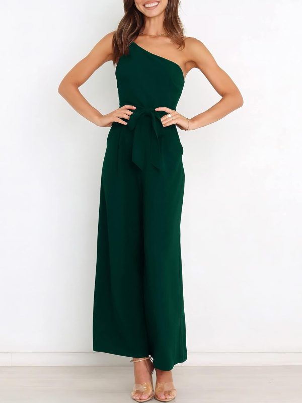 ANRABESS Women Summer Dressy Jumpsuits One Shoulder Sleeveless Casual Wide Leg Pants Romper Jumper 2025 Trendy Outfits - Image 22