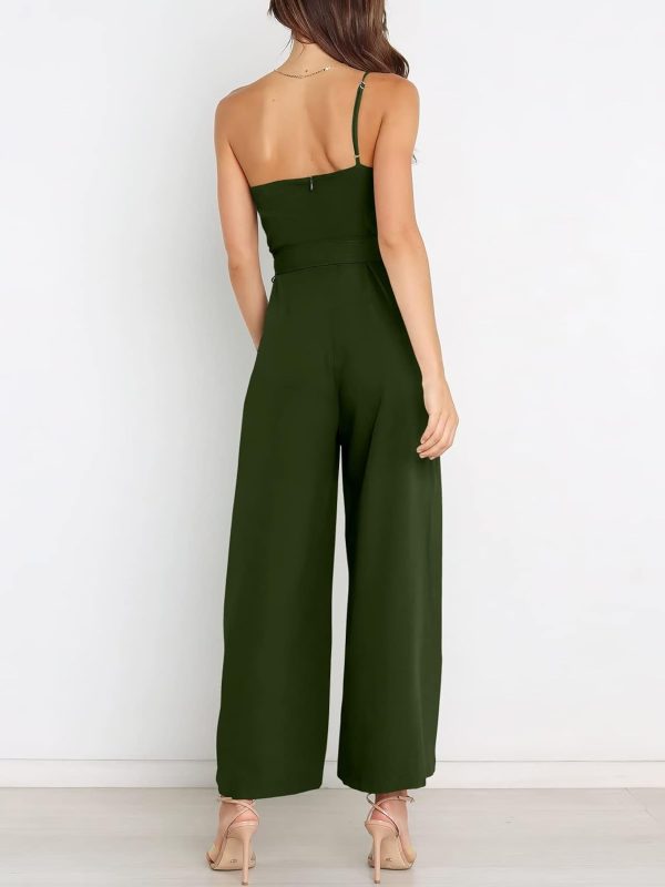 ANRABESS Women Summer Dressy Jumpsuits One Shoulder Sleeveless Casual Wide Leg Pants Romper Jumper 2025 Trendy Outfits - Image 33