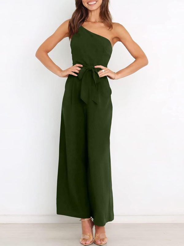ANRABESS Women Summer Dressy Jumpsuits One Shoulder Sleeveless Casual Wide Leg Pants Romper Jumper 2025 Trendy Outfits - Image 34