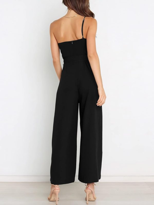 ANRABESS Women Summer Dressy Jumpsuits One Shoulder Sleeveless Casual Wide Leg Pants Romper Jumper 2025 Trendy Outfits - Image 39