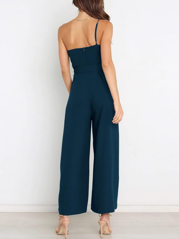ANRABESS Women Summer Dressy Jumpsuits One Shoulder Sleeveless Casual Wide Leg Pants Romper Jumper 2025 Trendy Outfits - Image 45