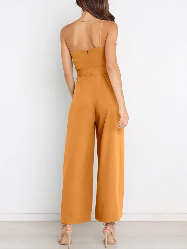 ANRABESS Women Summer Dressy Jumpsuits One Shoulder Sleeveless Casual Wide Leg Pants Romper Jumper 2025 Trendy Outfits - Image 51