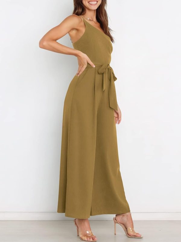 ANRABESS Women Summer Dressy Jumpsuits One Shoulder Sleeveless Casual Wide Leg Pants Romper Jumper 2025 Trendy Outfits - Image 68