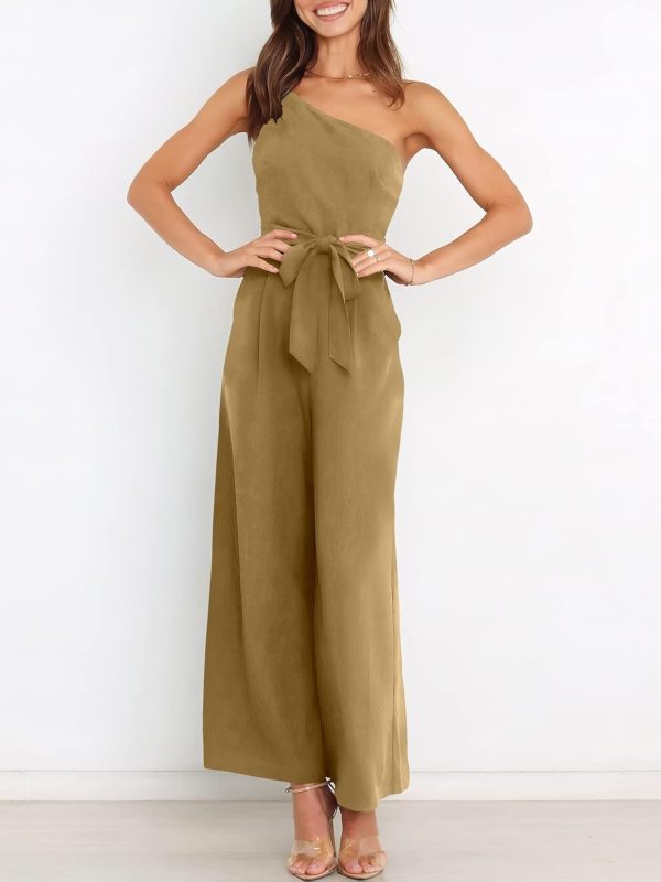 ANRABESS Women Summer Dressy Jumpsuits One Shoulder Sleeveless Casual Wide Leg Pants Romper Jumper 2025 Trendy Outfits - Image 70