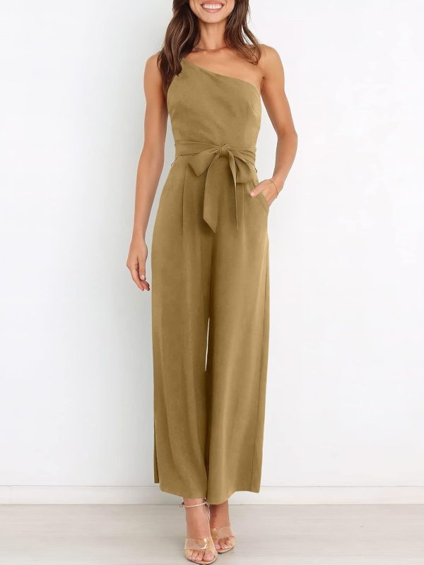 ANRABESS Women Summer Dressy Jumpsuits One Shoulder Sleeveless Casual Wide Leg Pants Romper Jumper 2025 Trendy Outfits - Image 72