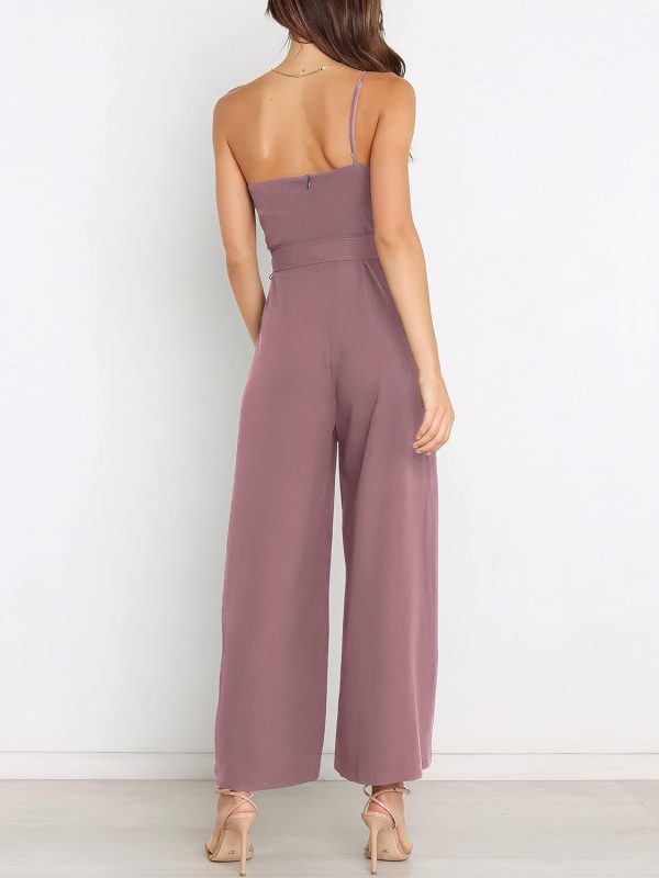 ANRABESS Women Summer Dressy Jumpsuits One Shoulder Sleeveless Casual Wide Leg Pants Romper Jumper 2025 Trendy Outfits - Image 75