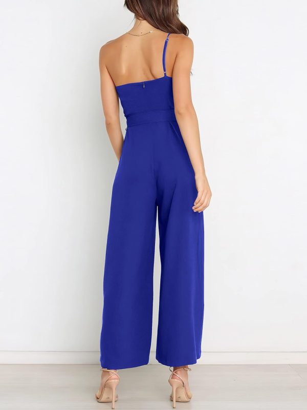ANRABESS Women Summer Dressy Jumpsuits One Shoulder Sleeveless Casual Wide Leg Pants Romper Jumper 2025 Trendy Outfits - Image 87