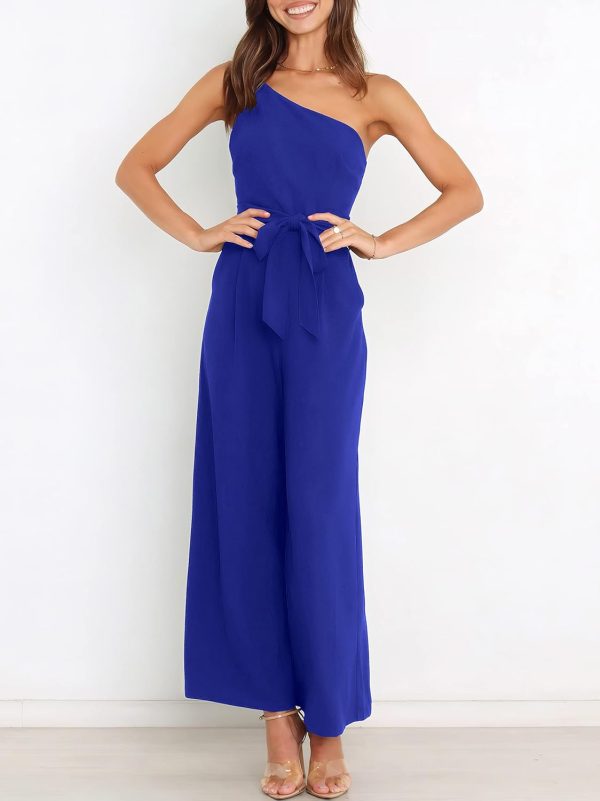 ANRABESS Women Summer Dressy Jumpsuits One Shoulder Sleeveless Casual Wide Leg Pants Romper Jumper 2025 Trendy Outfits - Image 88