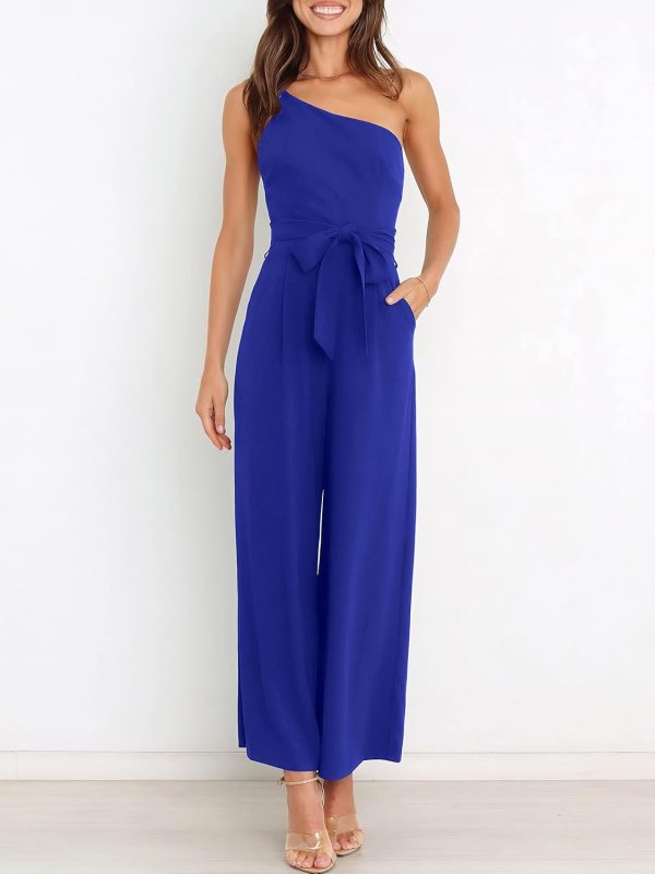 ANRABESS Women Summer Dressy Jumpsuits One Shoulder Sleeveless Casual Wide Leg Pants Romper Jumper 2025 Trendy Outfits - Image 90