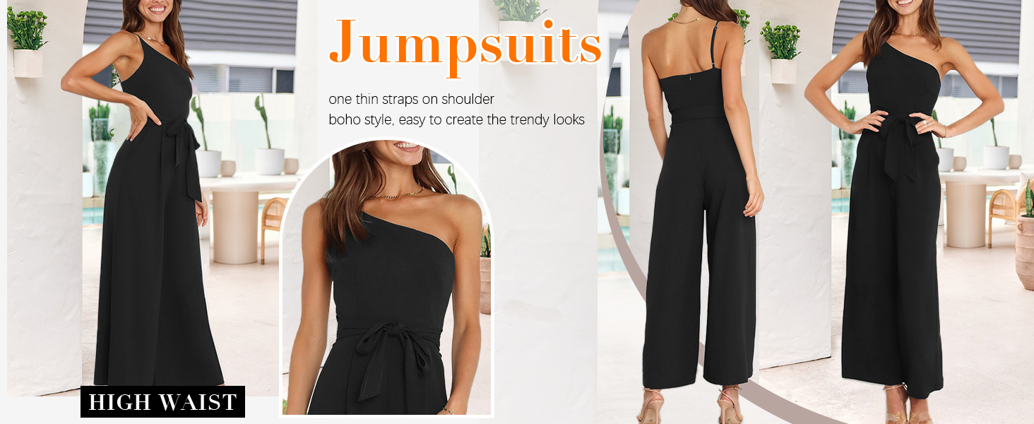One Shoulder Strap Jumpsuit 
